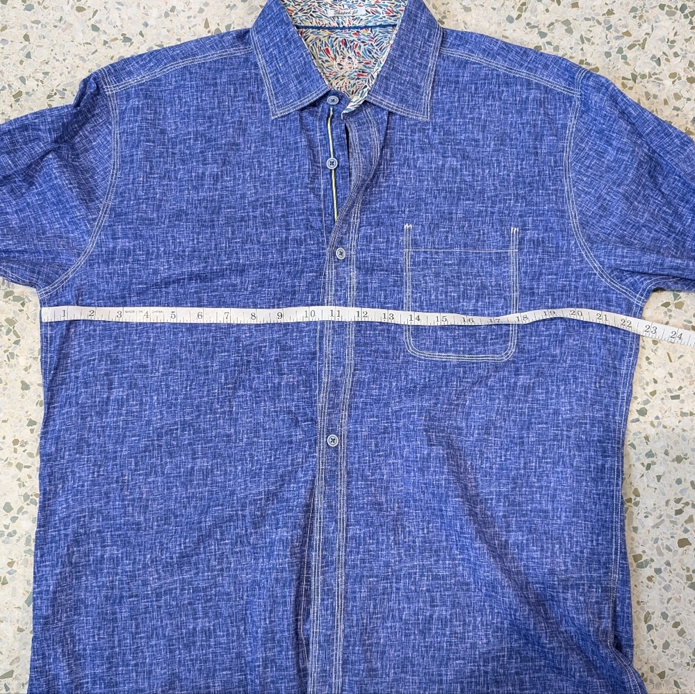 Bugatchi Uomo Blue Button Down Shirt - image 7